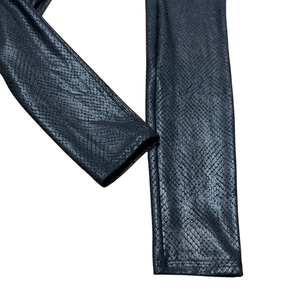 Spanx Faux Leather Matte Snake Leggings Small High Waist Compression - Picture 8 of 16